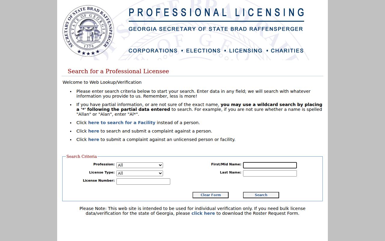 Macon people search using Georgia license verification