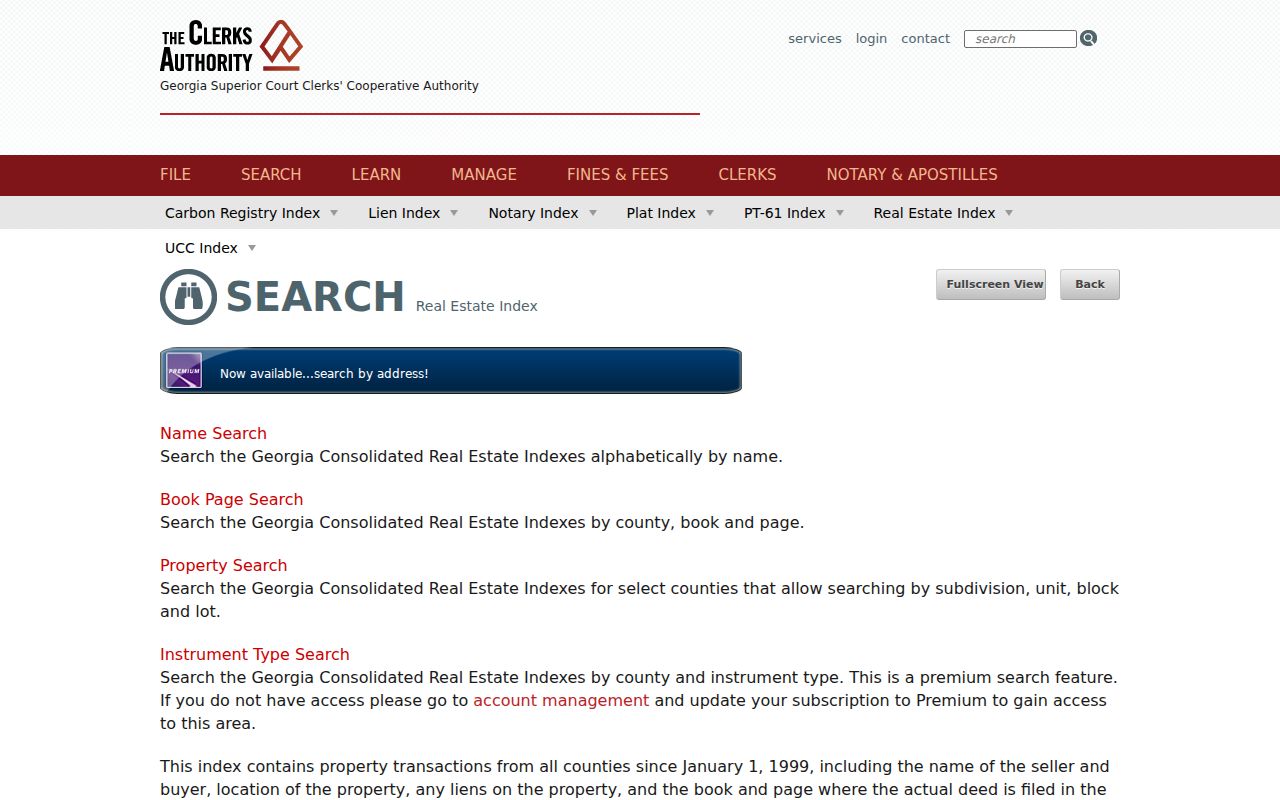 Macon public records deed index search